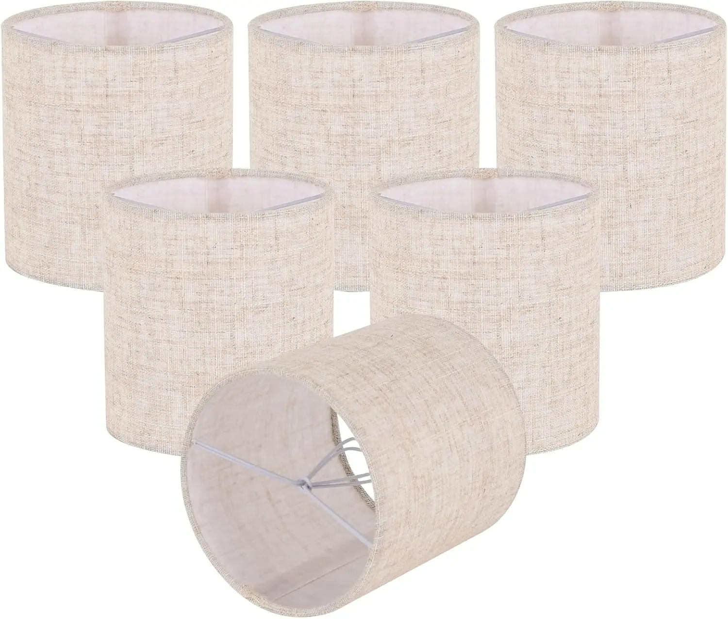 

Chandelier Lamp Shades, Small Lamp Shades Clip-on Bulbs Only for Candelabra Bulbs, Beige Chandelier Shades 6 Pcs, Mini L