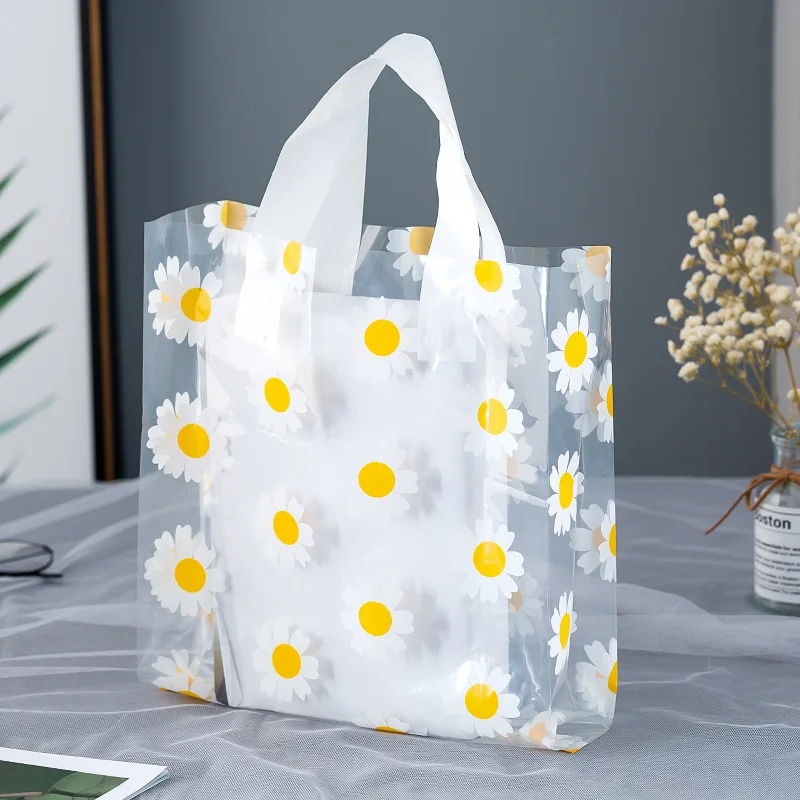 10pcs Vibrant Daisy Themed Gift Bags – Stain & Water Resistant Versatile Ideal for Packaging Cosmetics Clothes & Parties Supply