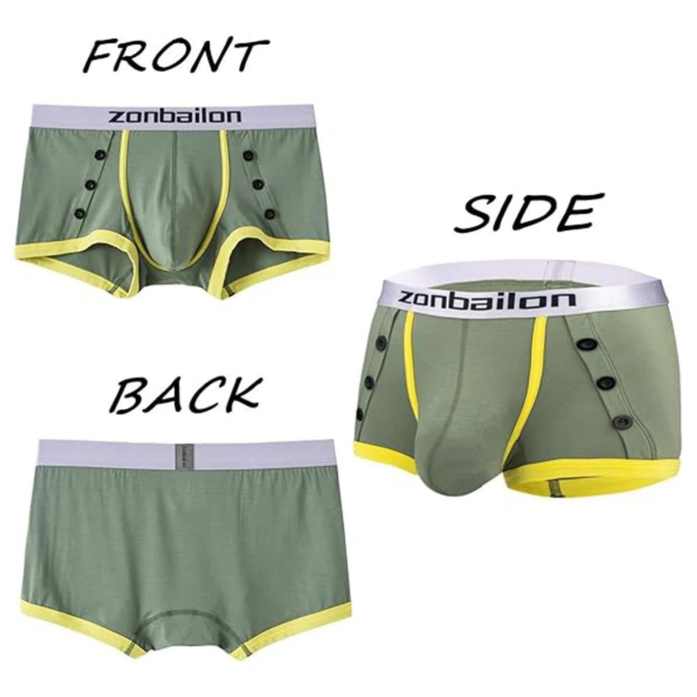 Jinshi Mens Boxer Briefs Comfy Gentle Men Boxer Bulge Enhancing Underwear Bamboo Smooth Trunks For Men