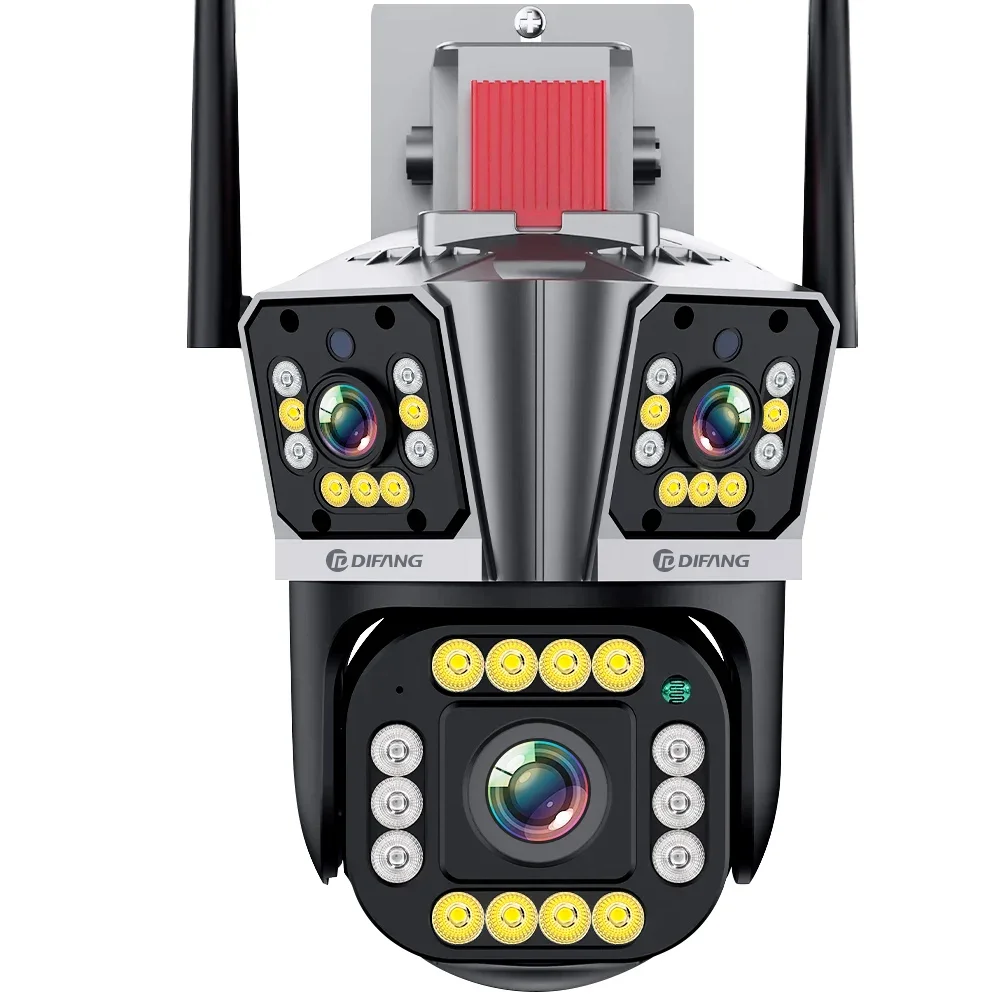 Caméra WiFi IPC360 Home 8K 16MP avec zoom optique 10X, quatre objectifs, trois écrans, surveillance,