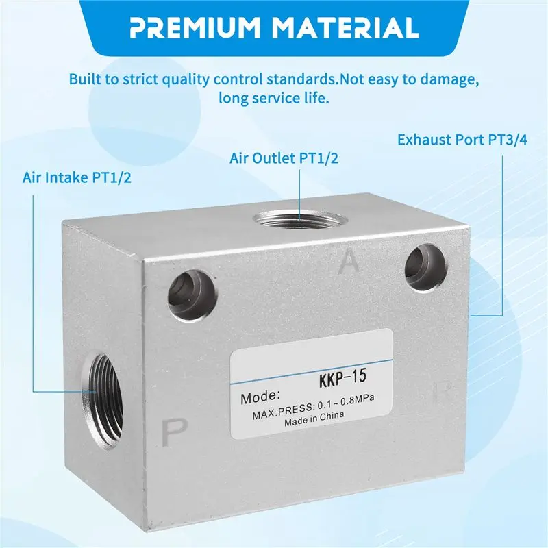 AS94-Quick Exhaust Valve KKP-15 Pneumatic Cylinder Speed Boost Acceleration Rapid Valve