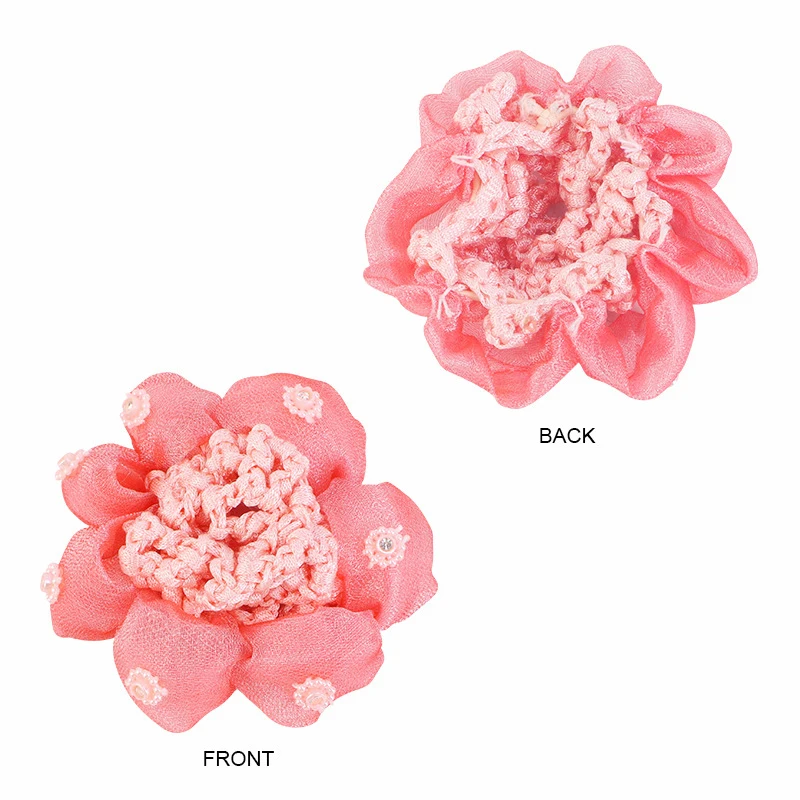 Children\'s Bun Cover Snood Hairnet Hair Net Mesh Hair Accessories Girls Kids Ballet Dance Crochet Decor Flower Shape Headwear