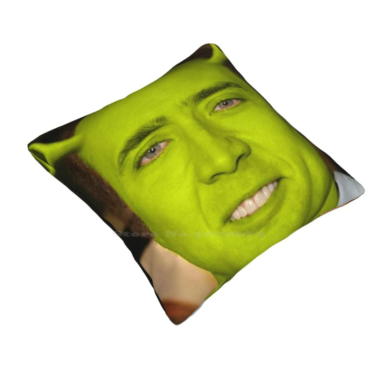 Nicolas Cage / Throw Cushion Pillow Cover Nicolas Cage Face On Things Funny Meme