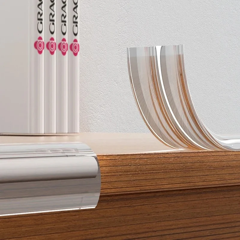 Transparent PVC Baby Protection Strip with Double-Sided Tape Anti-Bumb Kid Safety Table Edge Furniture Guard Corner L Protectors