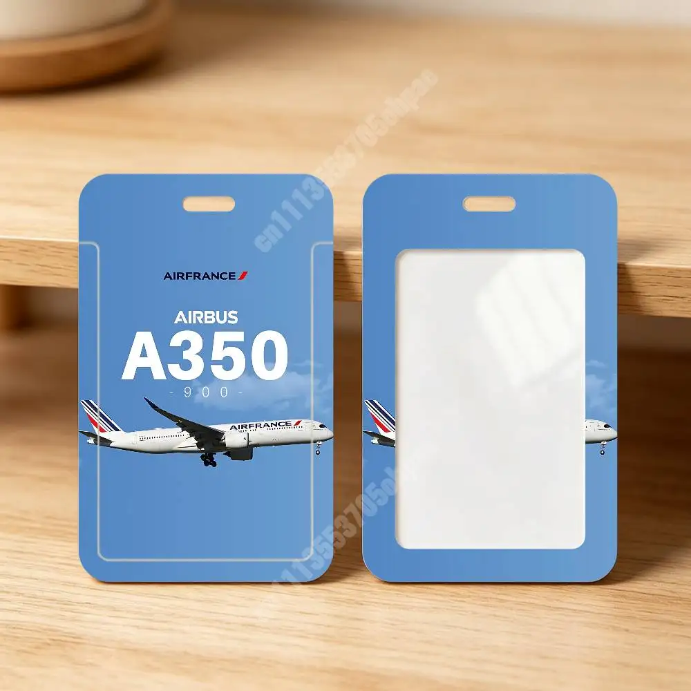 A-Airbus A340 A350 A380 Aircraft Plastic Card Holder Worker ID Card Clear Transparent Employee Visitor Pass image 3