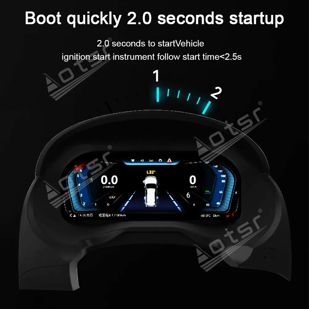 

LCD Car Digital Dashboard Display Screen Speedometer LINUX Instrument Cluster For MITSUBISHI PAJERO 2008-2018 Car Accessories