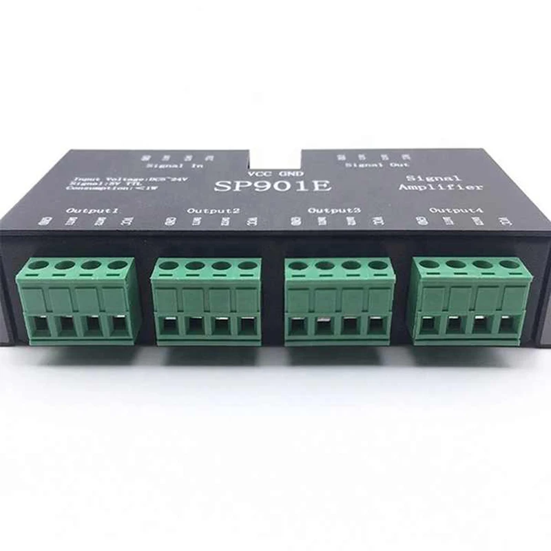 SP901E SPI Signal Amplifier Repeater for DC5-24V Addressable Dream Color WS2812B WS2811 WS2813 Digital Pixel RGB LED Strip Tape