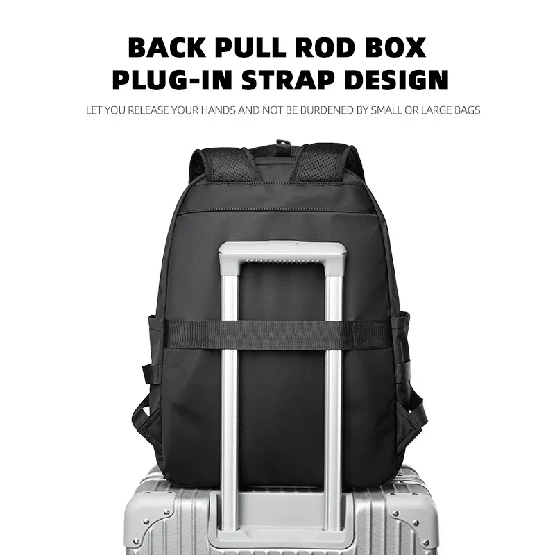 수하물 스트랩이 있는 남성용, 대용량 16인치 노트북 통기성 및 경량 백팩