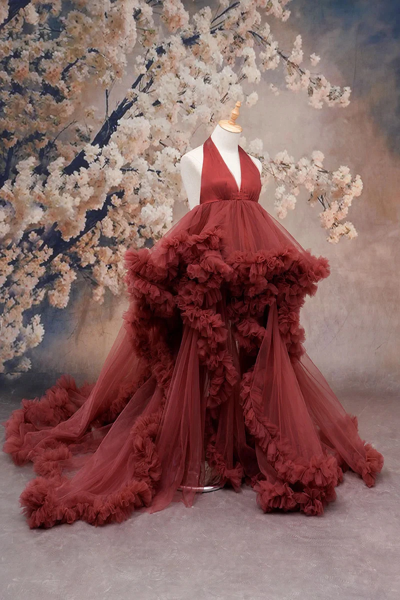 

Elegant Women’s Pajamas Long Tulle Skirt Robes Bridesmaid Bride Robes Wedding Long Robe Bathrobe Plus Size Customized