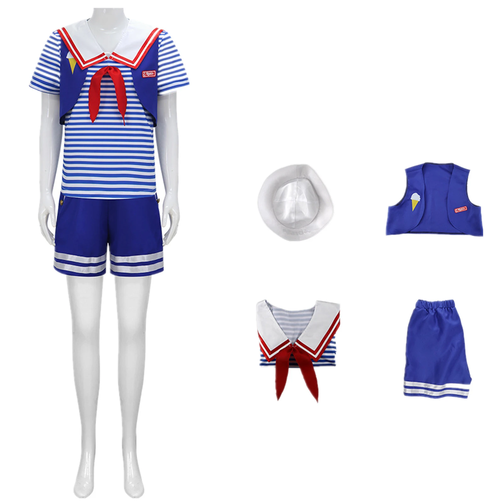 أزياء الهالوين التأثيرية زي البحرية التأثيري روبن سكوبس أهوي أزياء الهالوين التأثيرية الزي الرسمي الفاخر #6