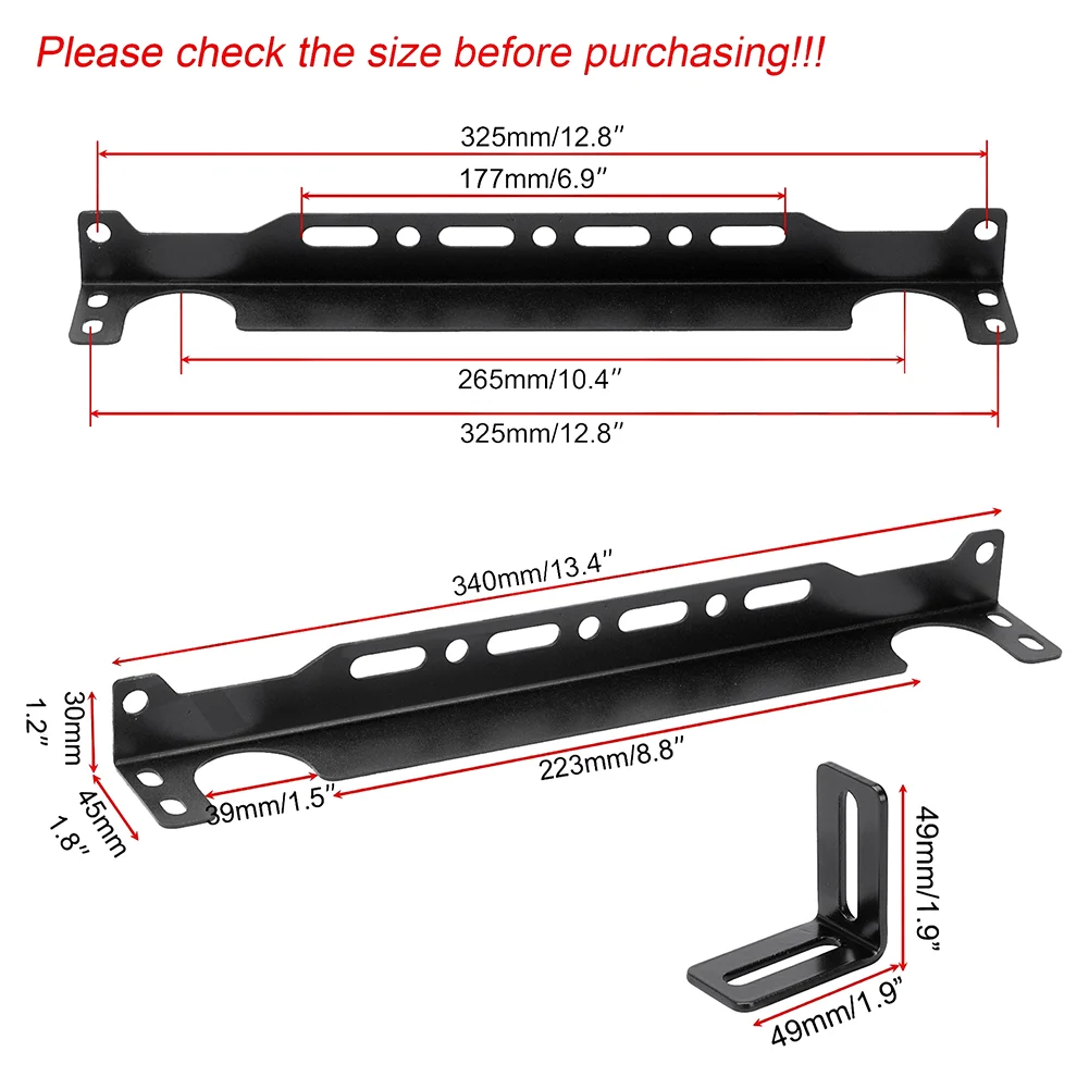 340mm Oil Cooler Mounting Bracket Assembly for Japanese Style Coolers Fabricated from Aluminum Alloy for Thermal Stability