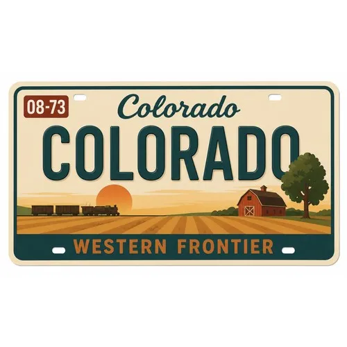 Colorado Vintage USA Nummernschild in 30x15cm Metallschild America Tin-Sign --Tin Sign