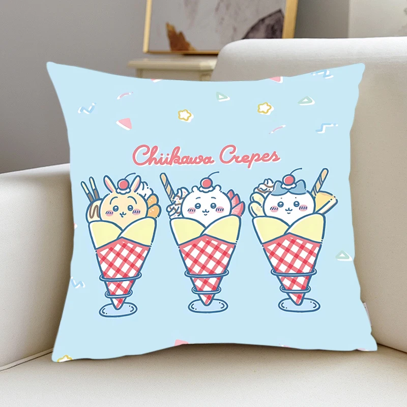 

Pillow Cover C-Chiikawa room bedroomo office coffee shop car Dakimakura Throw Pillows iving room Pillowcase Cute Home Decor