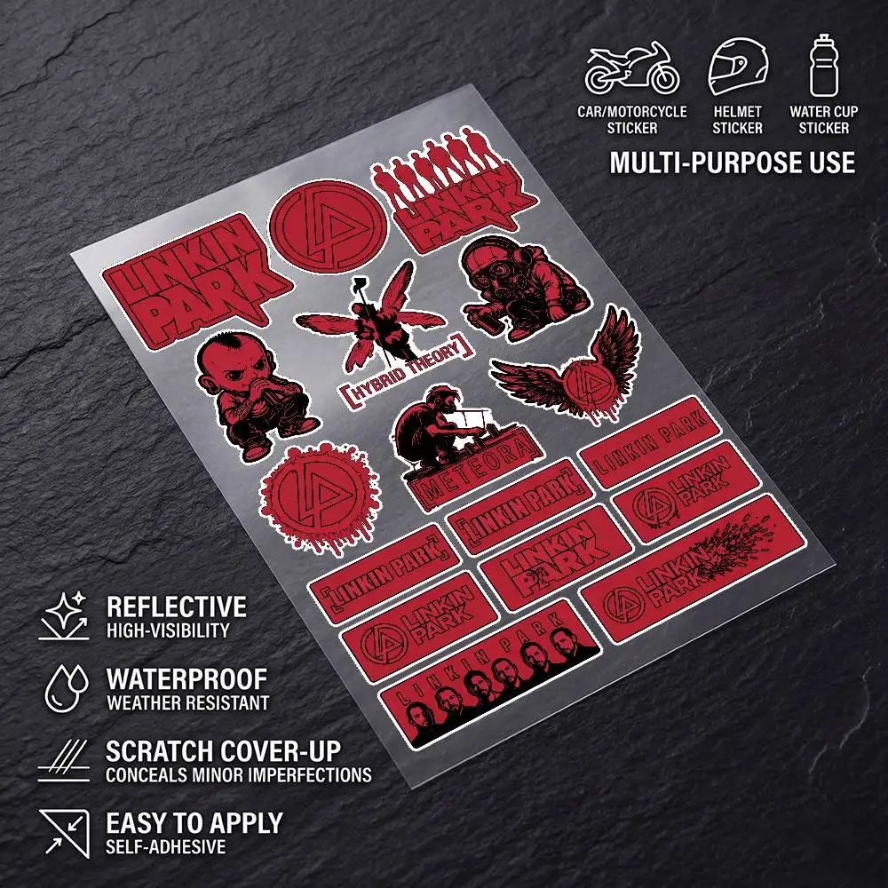 L-Linkin P-Park Durable Waterproof Reflective Decor Sticker Scratch Cover For Motorcycle Car Helmet Fridge Accessories