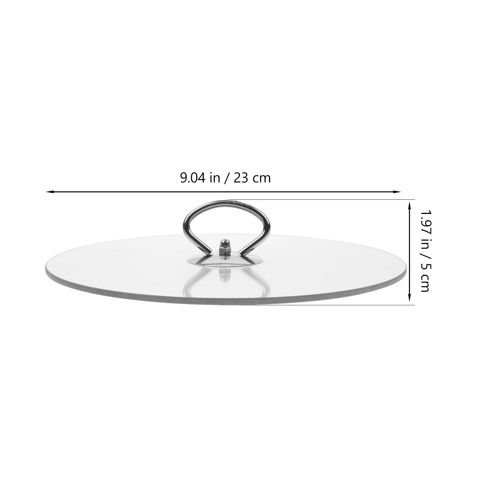 

Glass Clear Lid with Stainless Steel Rim Sealing Bowl Cover for Food Storage Reusable Pan Plate Cover Microwave Safe Kitchen