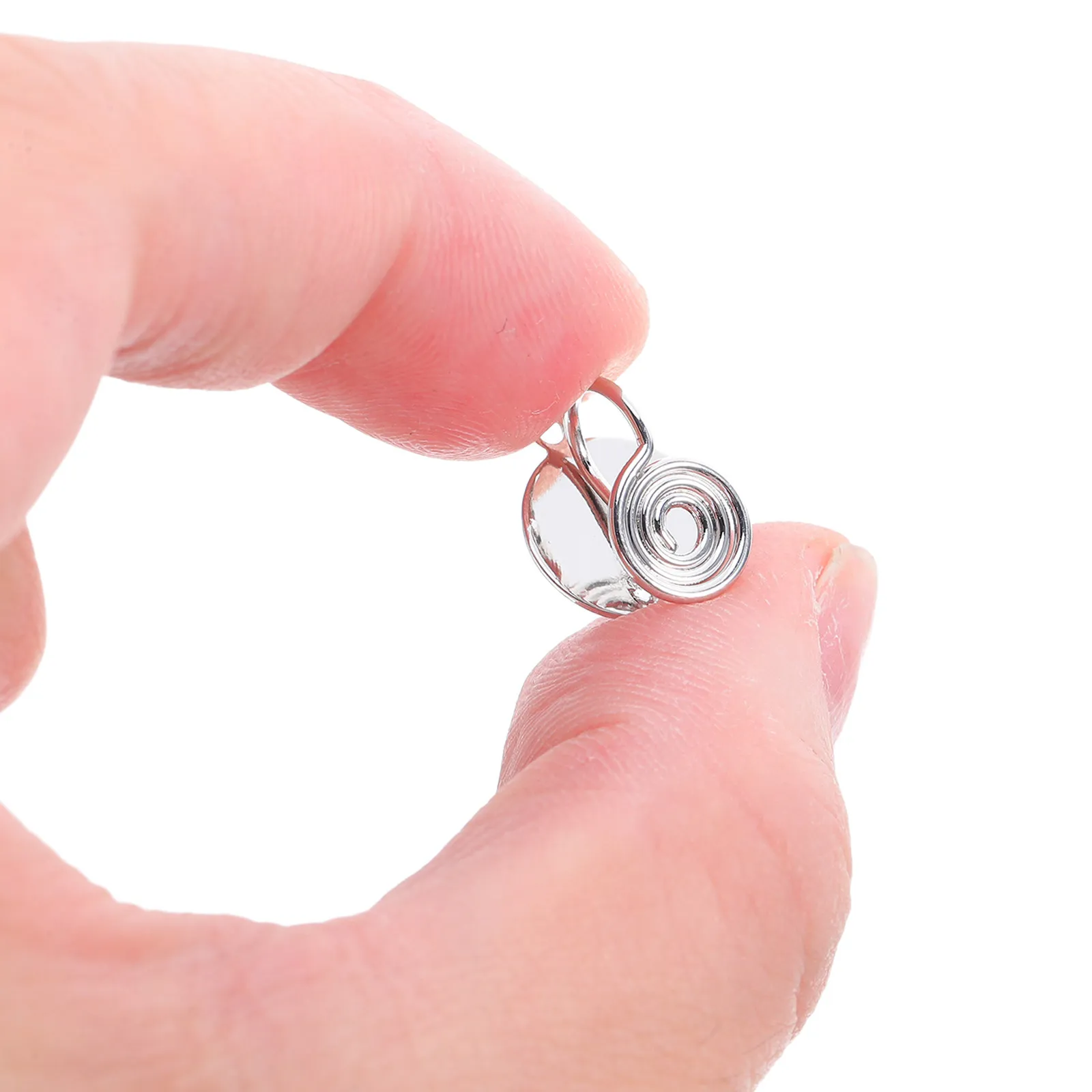 10Pcs Earring Converter Clips Invisible Round Base Lightweight Comfortable for Non-Pierced Ears Secure Hold Convert Any Earring