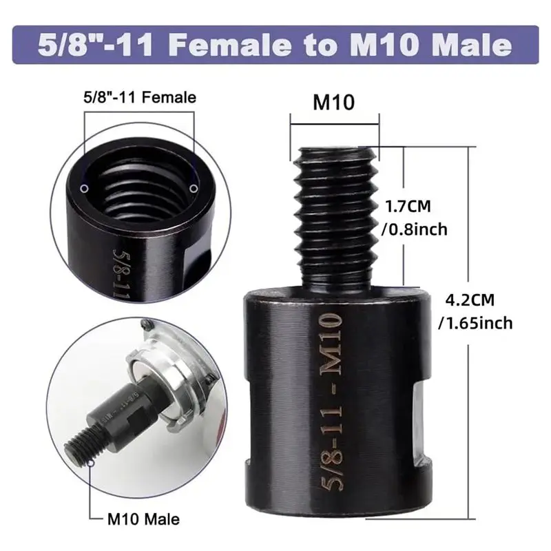 AEE2-2Pcs Metal Thread Adapter Set, 5/8