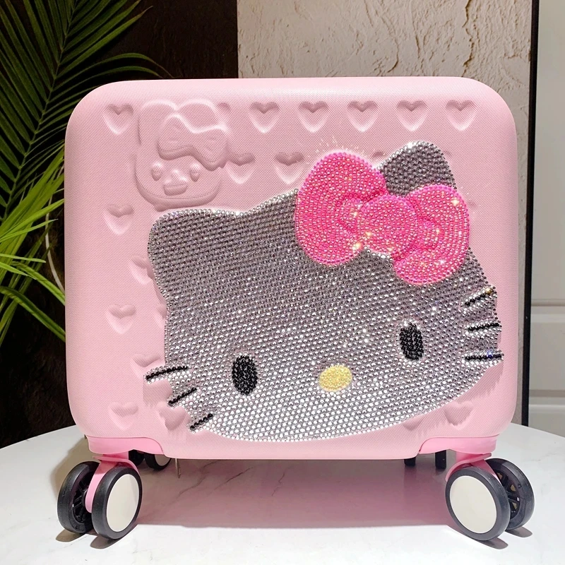 Originele Hello Kitty Cartoon Reiscase Draagbare Make-Up Case Schattige Grote Capaciteit Multi Functionele Vergrendelde Opbergdoos Meisje Cadeau