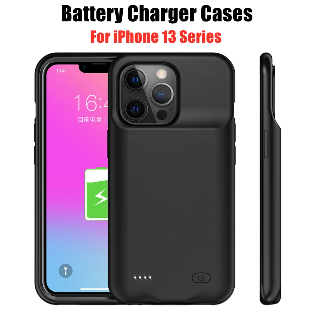 10000mah batterij oplader case voor iphone 13 power case 13 mini 13 pro max power bank cover smart voor iphone13 batterij case