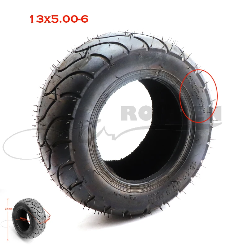 13-inch Vacuum Tyre 13X5.00-6 Tire 13*5.00-6 Vacuum Tire Thickening and Abrasion Resistance Beach Kart Tire Moto Accessories