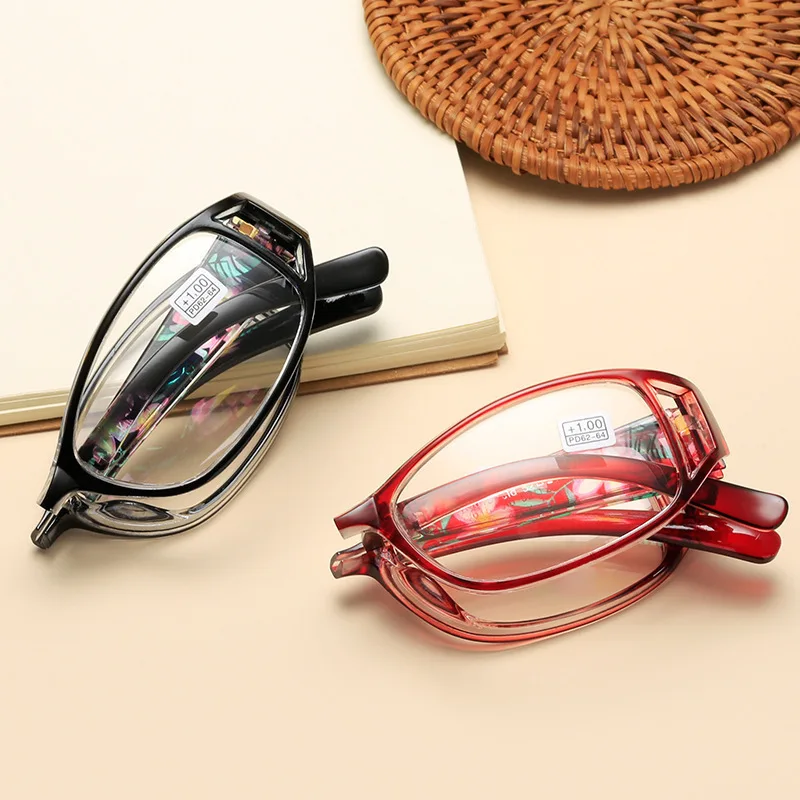 New Folding Reading Glasses Women Men Anti-Blue Light Portable Magnifying Presbyopia Eyewear +100 +150 +200 +250 +300 +350 +400