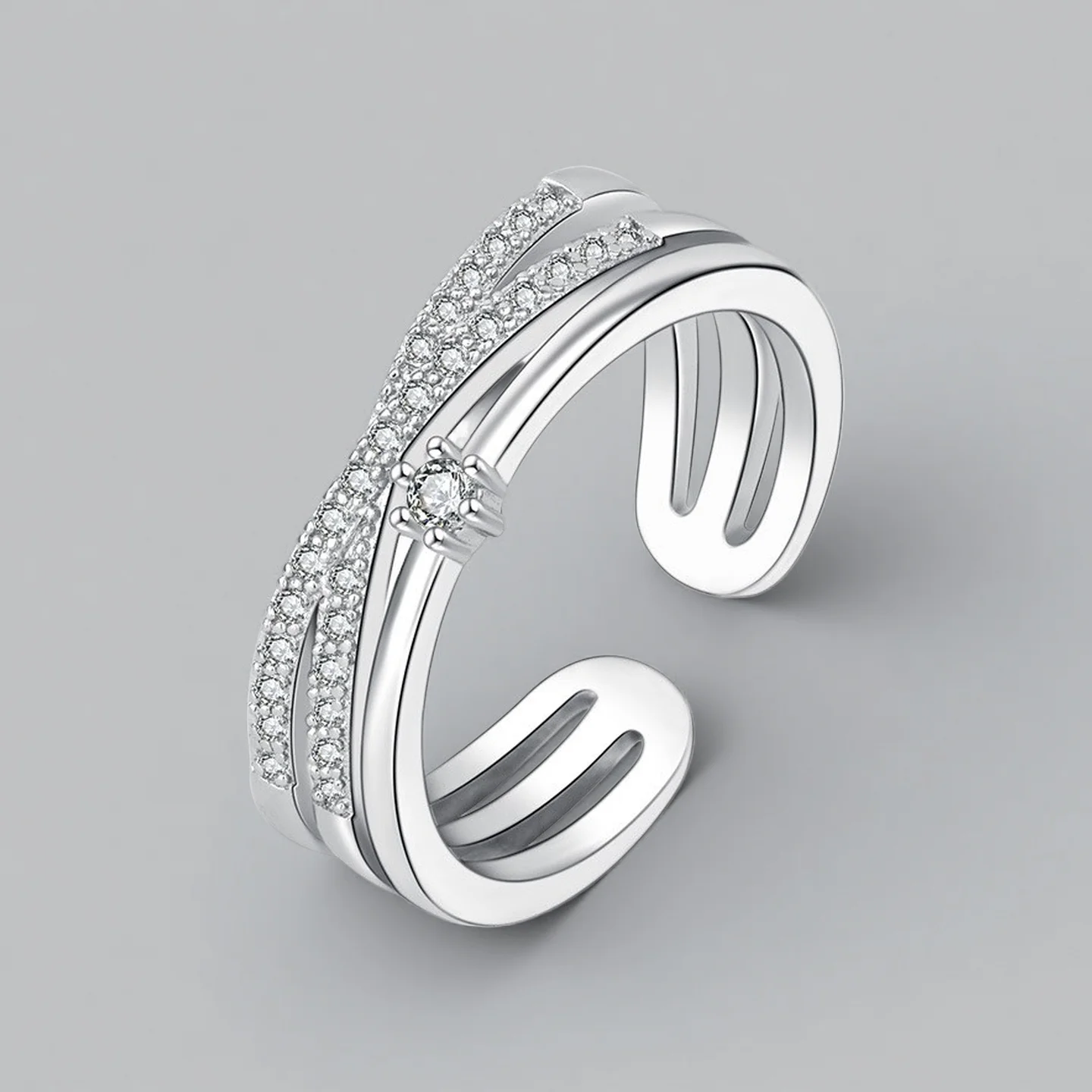 Neuer 925 Sterling Silber Ring Klassisch Schön für Damen Hochzeitsschmuck Verlobungsring Charmant Hochwertig Modisch Party Geschenk Ring
