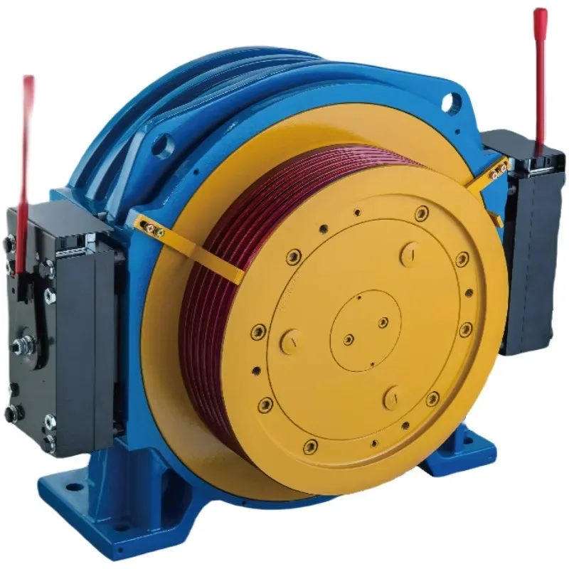 Permanent Magnet Synchronous Passenger Elevator Gearless Traction Machine 630KGS