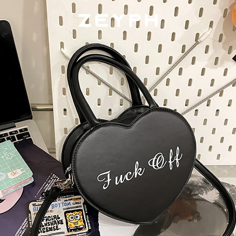 

Zeyph Love Design Pu Material Stiff Fabric Women s Four Seasons Handbag Shoulder Bag Crossbody Bag Sweet And Cool Style