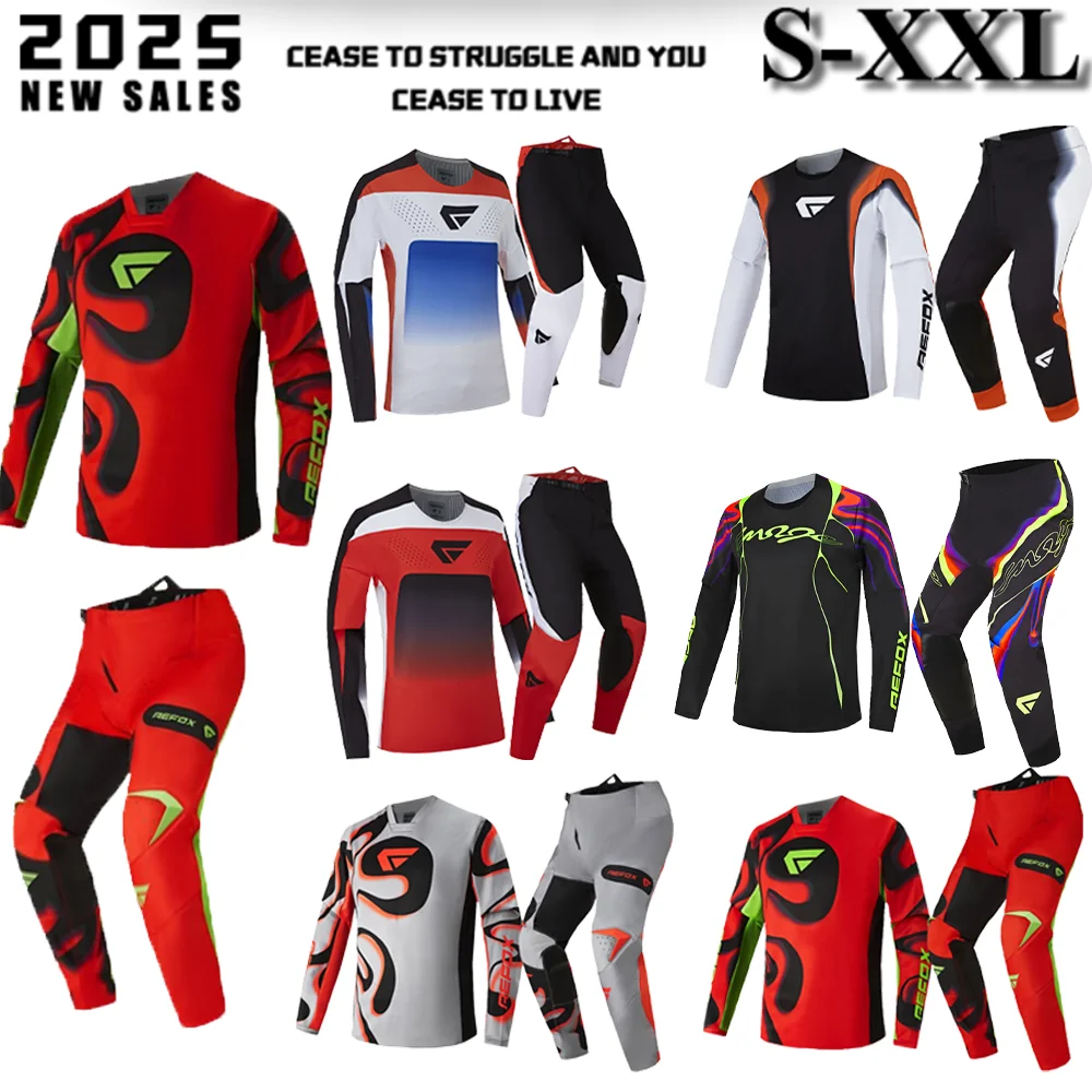 2025 AEFOX Mountain Bike Off-Road Motorcycle Racing Suit Long Sleeved Long Pants Quick Drying Breathable Set