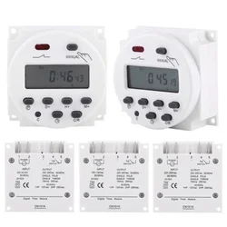 Digital Timer DC/AC 12V 16A LCD Display Programmable Timer Switch Digital Electronic Daily LCD Time Relay Switch Digital Timer