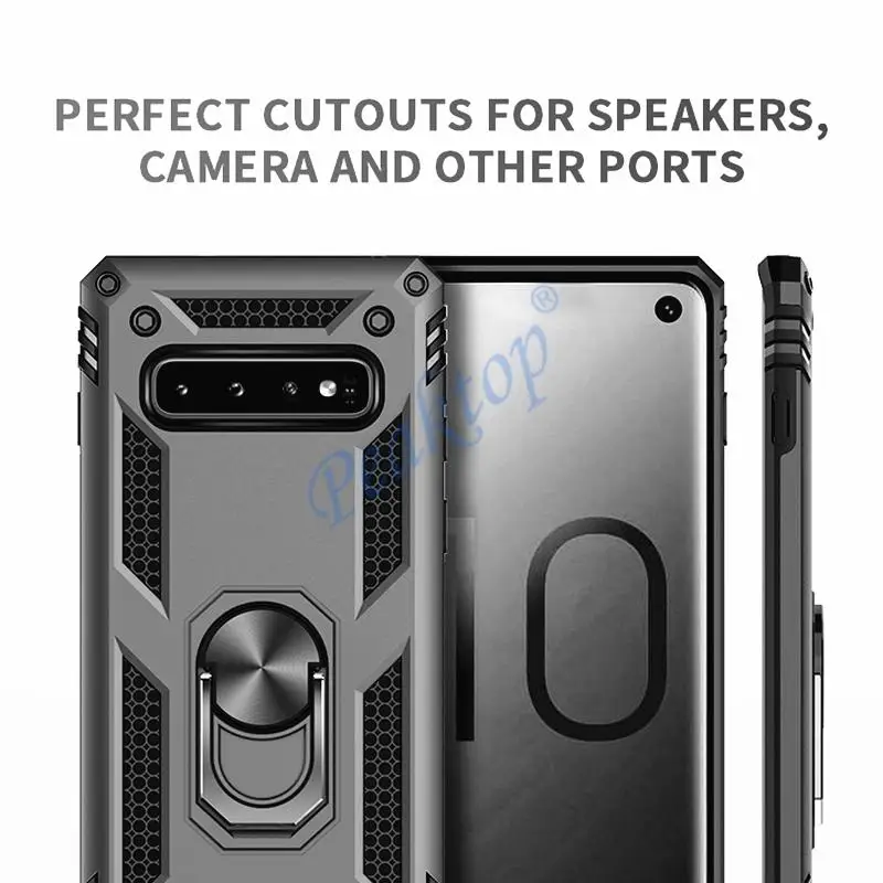 Anti-Fall Hybrid Protection Phone Case for Samsung Galaxy S10 5G S8 S9 Plus S10E Note 10 Pro Note 9 Note8 with Finger Ring Cover