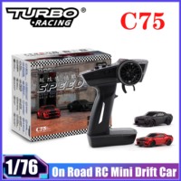 Turbo Racing 1:76 C75 on Road RC Mini Drift Car 2.4GHz Full Proportional Remote Control Racing Model Toys Gift for Boys Adults