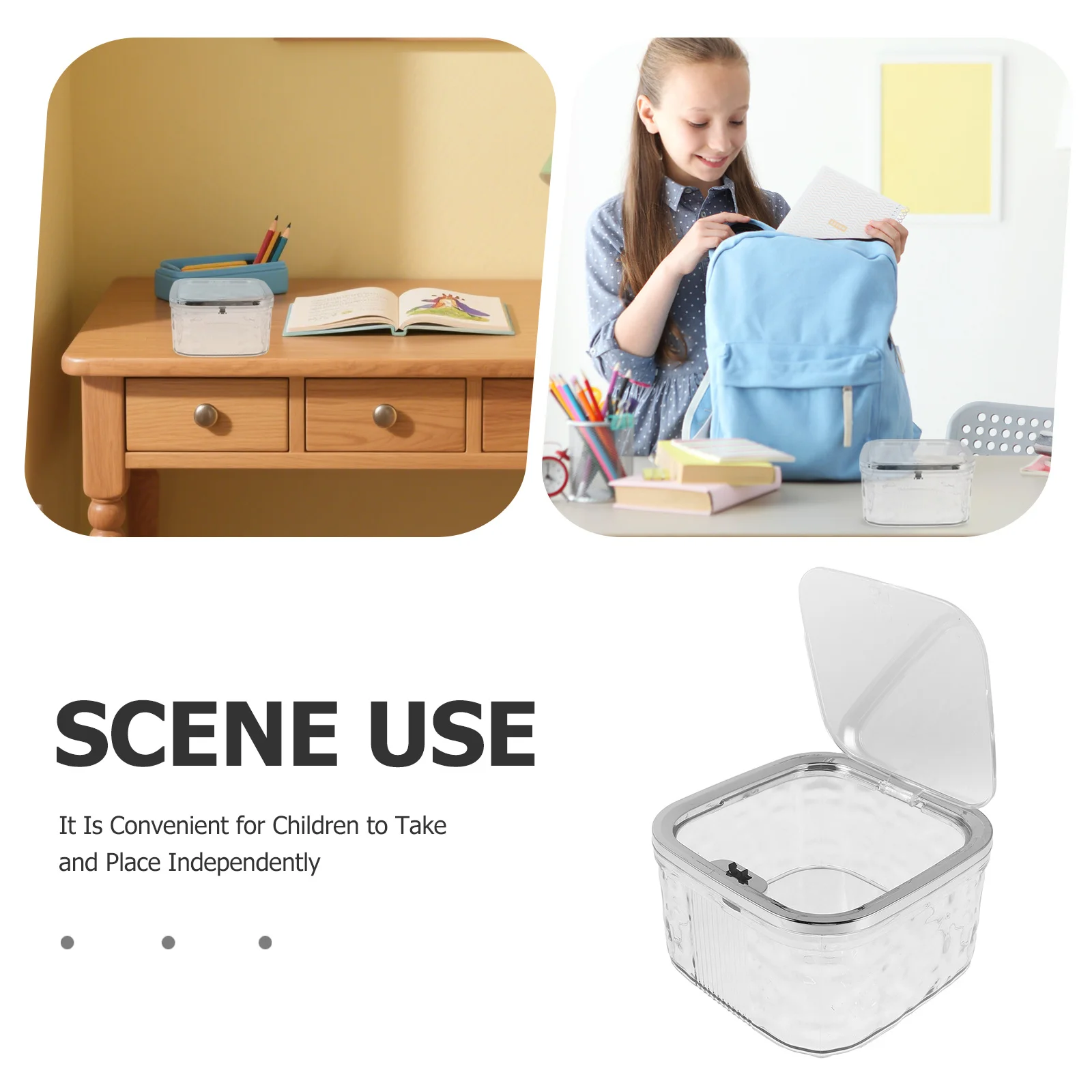 ボウオーガナイザーボックス クリアヘアタイ スクラッンチ収納 プッシュオープン式蓋 旅行や日常使いに最適