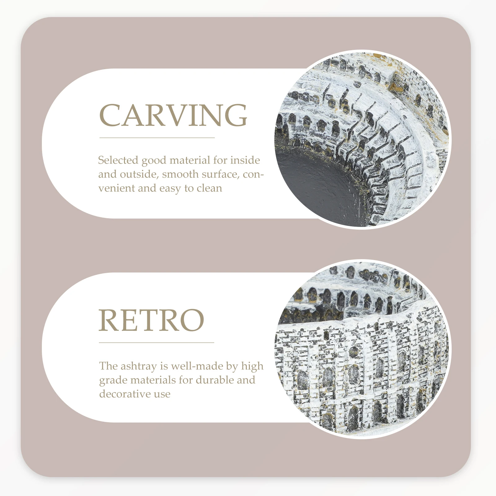 

Creative Retro Office Ashtray Round Smoker Ash Tray Household Cigarette Ashes Holder Decorative Desktop Silver