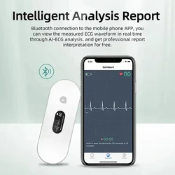 Portable ECG Monitor OLED Bluetooth EKG Cardiaco Heart Monitoring Wearable Electrocardiograma Unlimited Data Storage Share