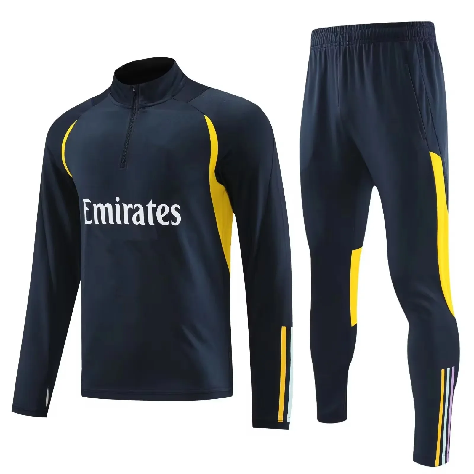 New Men Sports Set Madridistas Soccer  Jacket Training Wear Games Jerseys  Baseball Kit  Tops and Trousers Aldult Zip Tracksuits