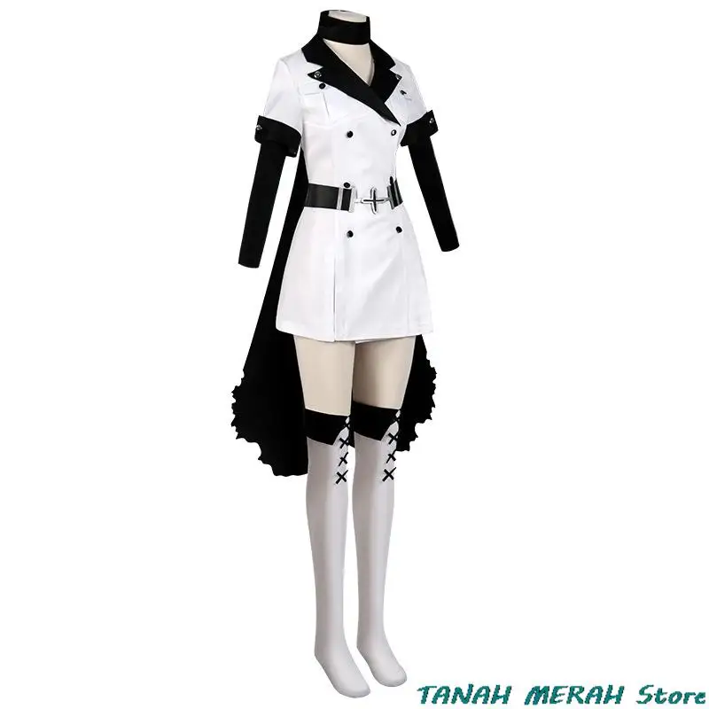 Cosplay Anime Esdeath Empire Cosplay Kostuum Manga Algemeen Uniform met Hoed Pruik Sokken Esdeath Empire Outfits