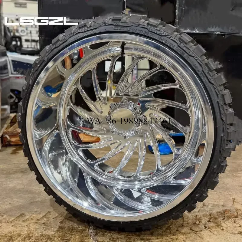 for LSGZL Forged Truck Wheels 22X12 24X12 24X14 26X14 28X16 PCD 8x180 8x165.1 8x170 6x139.7 Super Single Wide Wheel