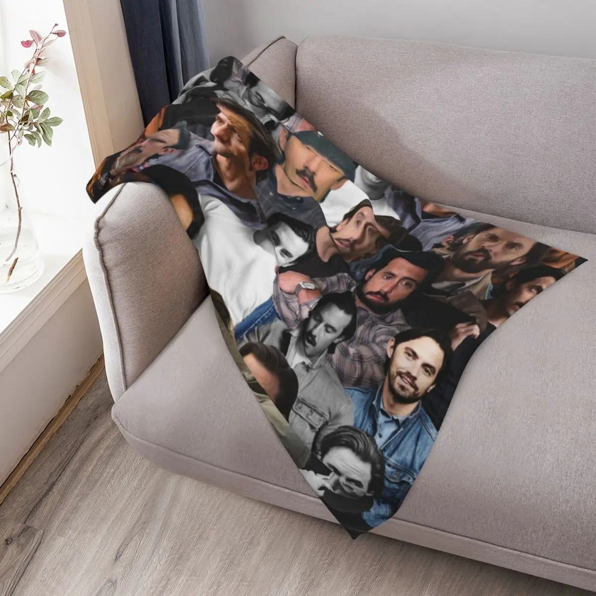 Milo Ventimiglia صورة مجمعة رمي بطانية هدية شخصية الأرائك الزخرفية متعددة الأغراض رقيقة البطانيات #3