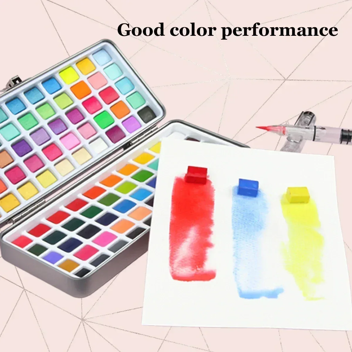 Solid Watercolor Paints Water Colours Set for Art Painting Nail Design 082