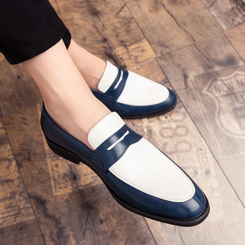 Mode Mannen Loafers Slip Op Klassieke Britse Stijl Casual Jurk Schoenen Klassieke Sociale Lederen Schoenen Elegante Originele Bootschoenen