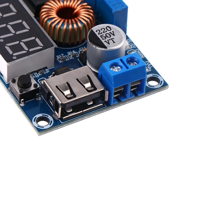 Neues einstellbares Buck-Modul mit Voltmeter-Anzeige XL4015 75W DC-DC 5A LED-Antrieb Lithum Batterieladegerät Modul Regler Modul