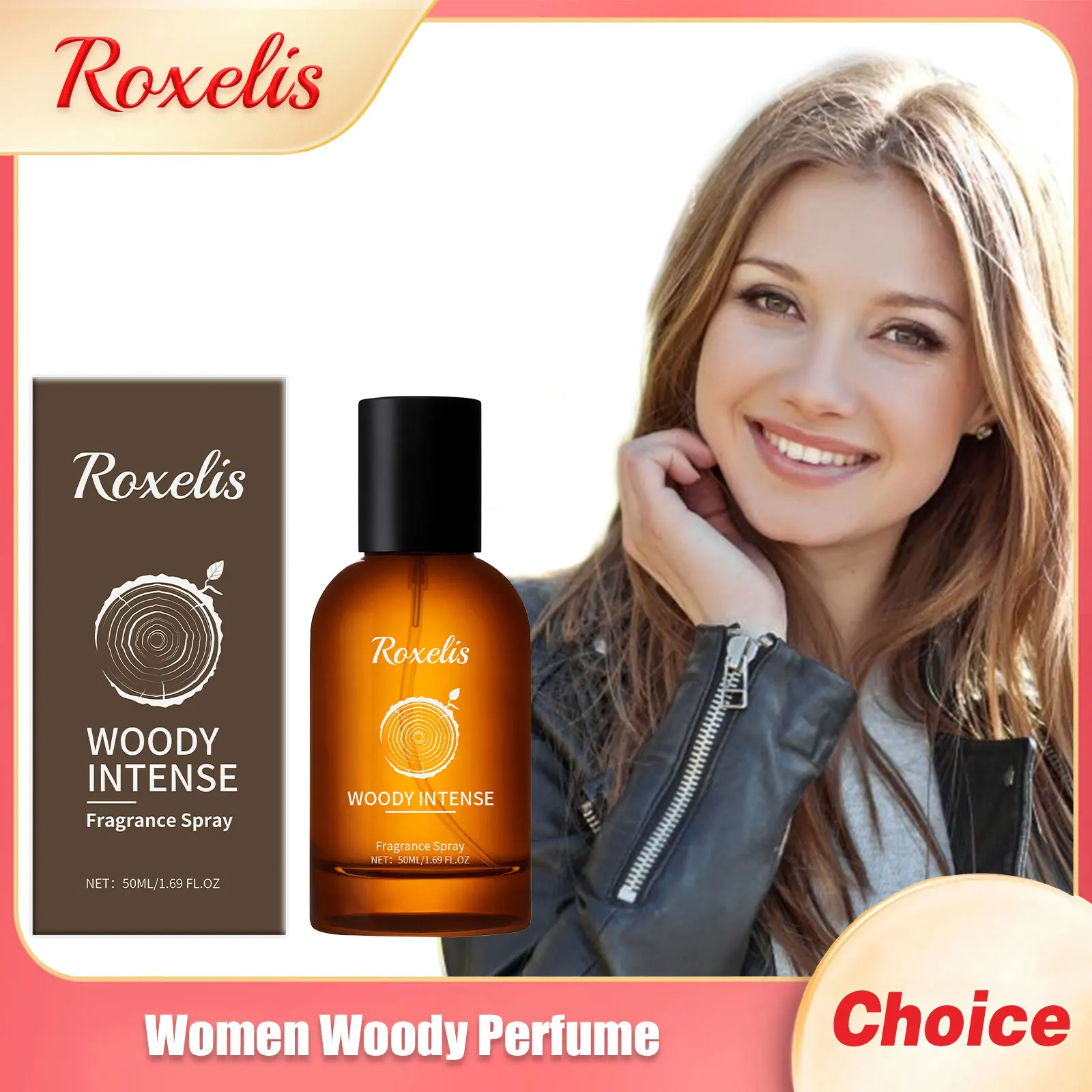 

Roxelis Woody Perfume Spray Long Lasting Fragrance Freshing Floral Scent Improve Attracts Christmas Gifts Women Perfum Oil 50ml