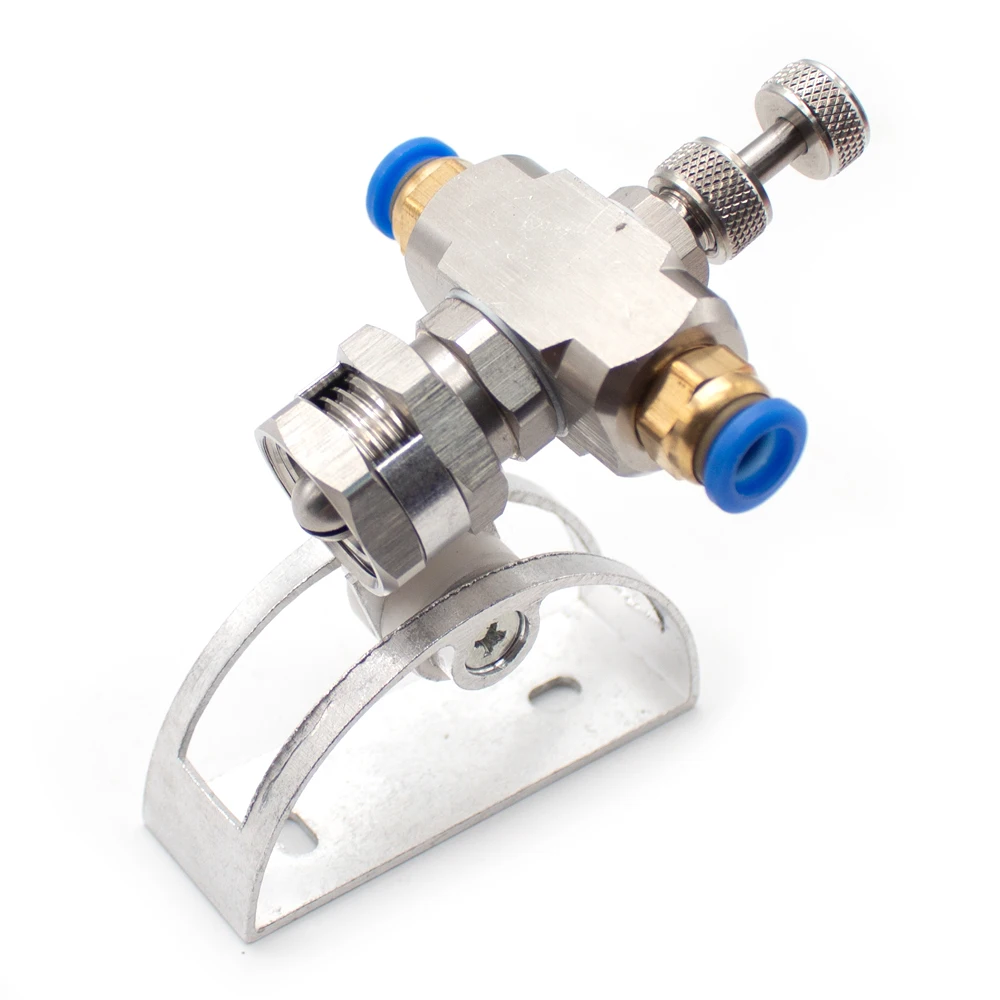 Adjustable Air Atomizing Nozzle Air Liquid Mixing Dusting Humidifying Hydrocone Type Atomizer Spray Nozzle Stainless Steel