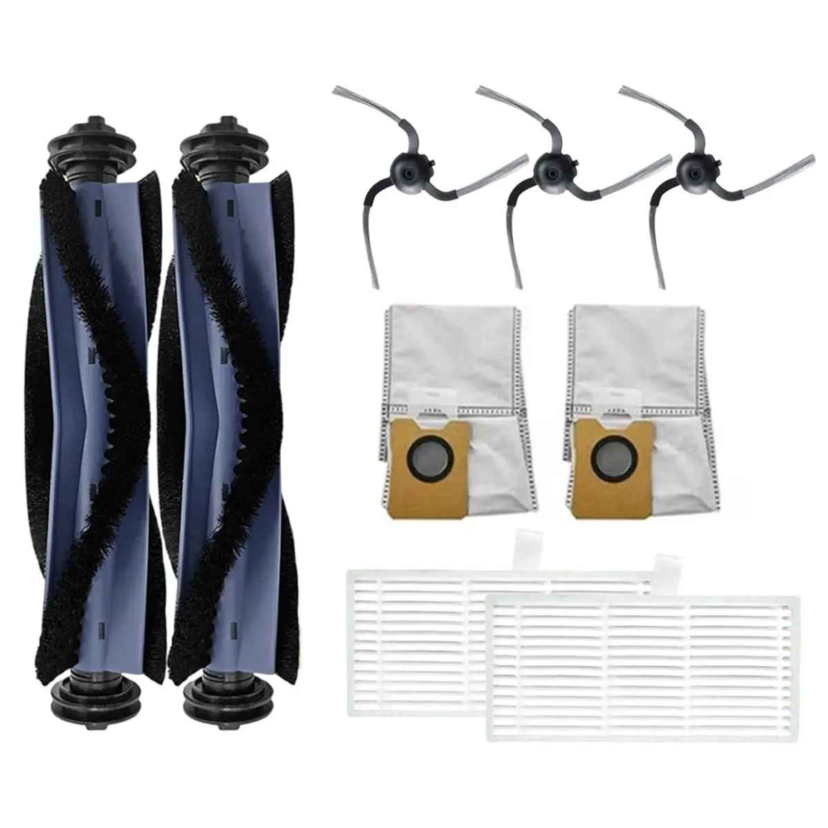 【Newest AT03】Compatible for C10 Robot Vacuum Main Side Brush Filter Hepa Dust Bags Accessories Replacement Spare Parts(11pcs)