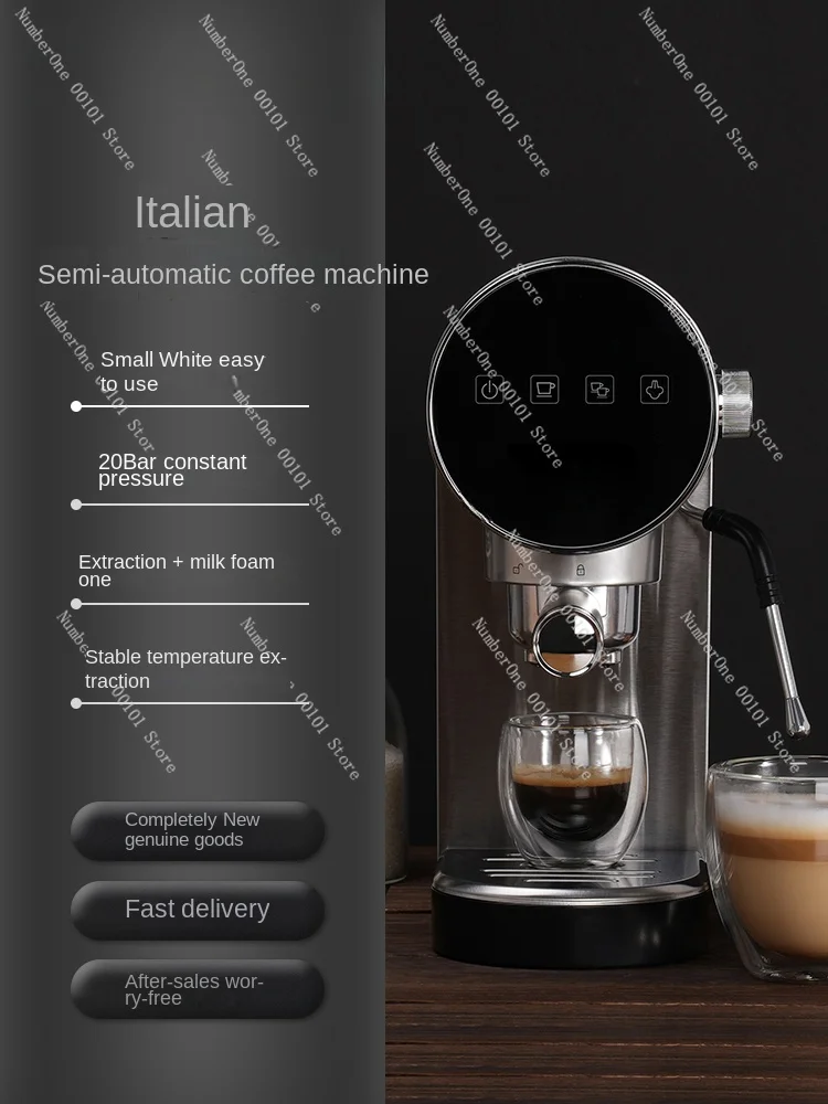 Semi-Automatic Coffee Machine Household Small One-Click Italian Foam Espresso