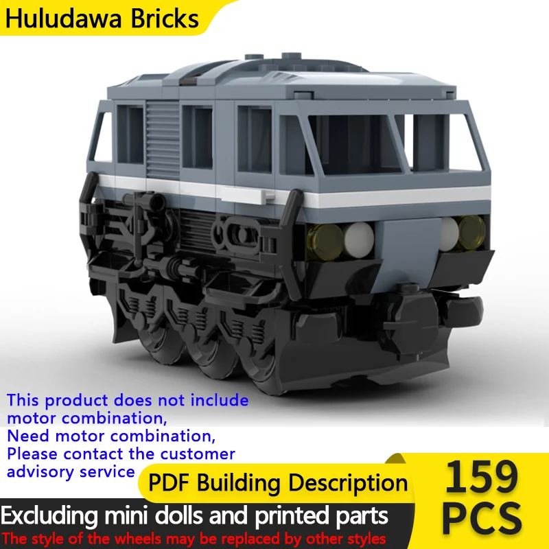 

Модель городского автомобиля MOC, конструктор из строительных блоков, железная дорога, маленький синий дизельный поезд, модульная технология, детские праздничные подарки, игрушки для сборки, наборы