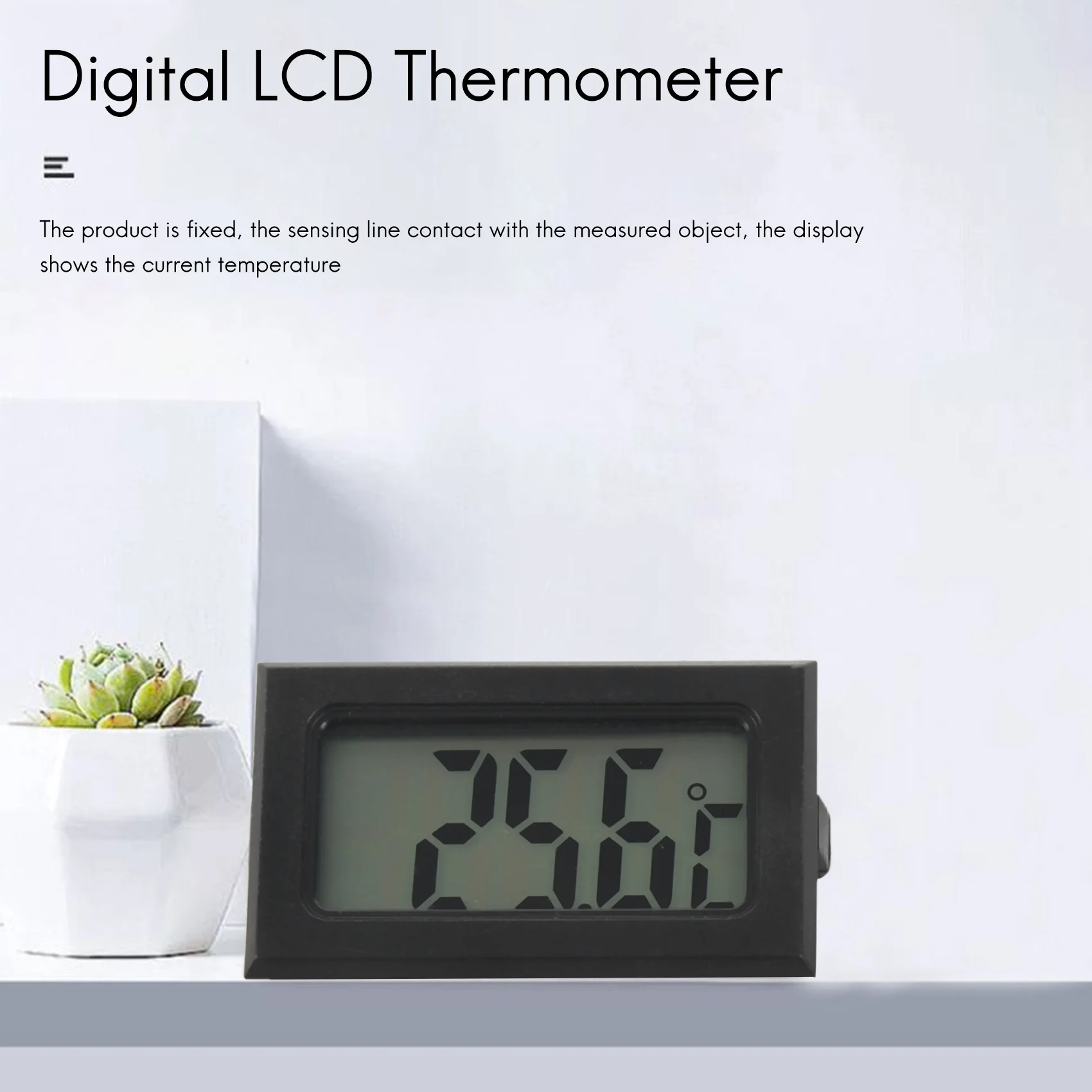 Termômetro LCD digital, Medidor de temperatura, Sensor de sonda,-50 °C a + 110 °C, Novo