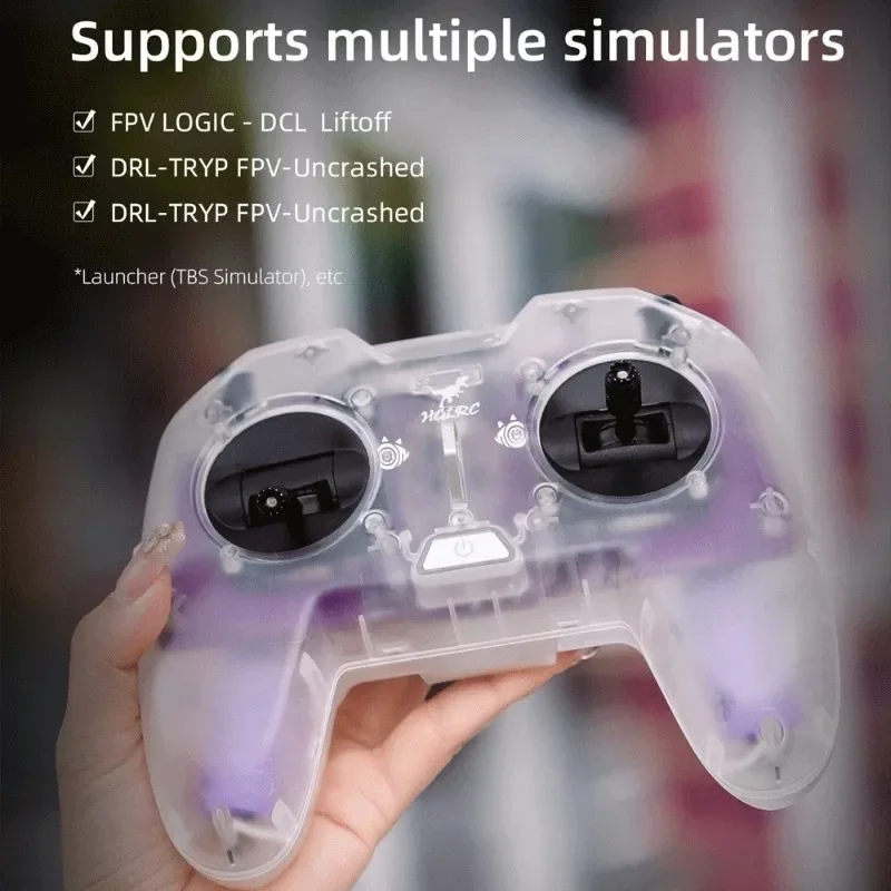 HGLRC C1 Remote Controller, Built-in 500mW ELRS 2.4G TX Module with Dongle, for Airplane FPV Drone Beginner RC Tool