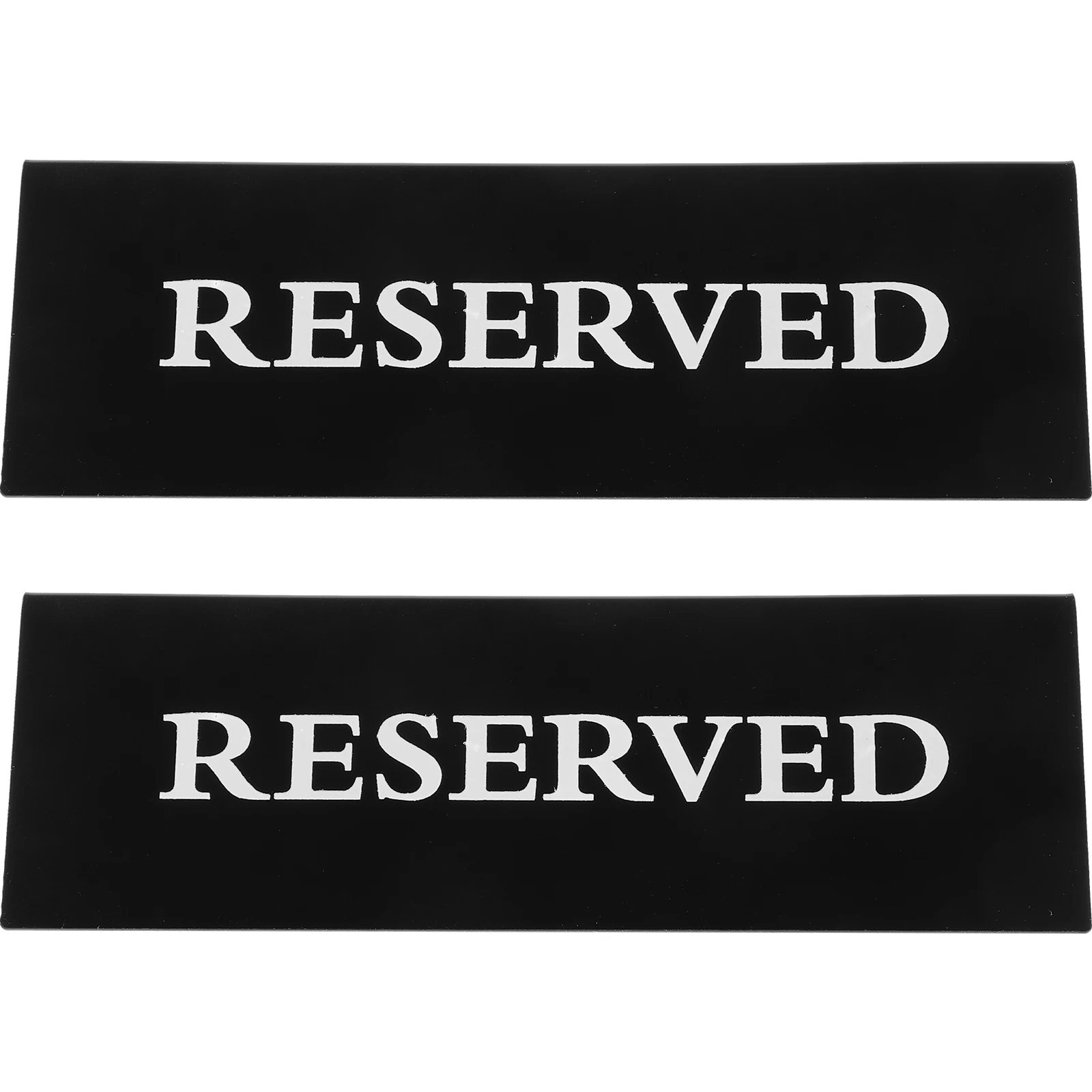 

2pcs No Smoking Signs 15x5cm Black Acrylic V Shaped Restaurant Reserved Table Signs for Wedding Banquet Events